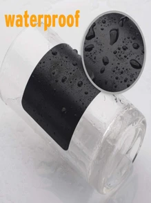 黑板標籤，防水黑板可重複使用貼紙標籤，帶1入組可擦粉筆液體標記，150張可移除貼紙，用於儲物箱、梅森罐、瓶子、食品儲藏室、辦公室（B波浪形） - 黑色 - 查看 5