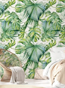 Màu nước Nhiệt đới Lá cọ Bóc Và Gậy Hình nền , Có thể tháo rời Giấy dán tường , Đẹp Thực vật Bức tranh tường Nhà  Trang trí Treo tranh Trang trí tường - Nhiều màu - Xem 6