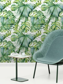 Màu nước Nhiệt đới Lá cọ Bóc Và Gậy Hình nền , Có thể tháo rời Giấy dán tường , Đẹp Thực vật Bức tranh tường Nhà  Trang trí Treo tranh Trang trí tường - Nhiều màu - Xem 5