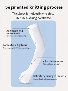 防曬抗UV 1對黑色聚酰胺單車冰袖，提供紫外線保護