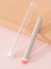 唇刷,口紅和遮瑕刷方便唇妝刷專業混紡唇刷帶盒子 - 彩色 - 查看 1