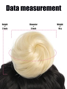 短直筒合成纖維髮髻 - 芥末黃 - 查看 8