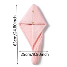 Mũ chụp tóc dày khô siêu thấm - Hồng - Xem 2