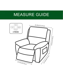 1pc Waterproof Jacquard Recliner Chair Cover