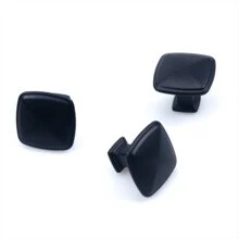 10PCS Matted Black Cabinet Knobs, Drawer Knobs, 30MM Aluminum Alloy, Single Hole Drawer Pull Handle, Cabinet Knobs, Door Pulls with Screws for Cupboard Wardrobe Furniture - Black - View 6
