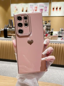 Telefoonhoesje met hartpatroon - Roze - Bekijken 2