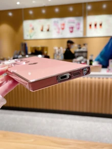 Telefoonhoesje met hartpatroon - Roze - Bekijken 4