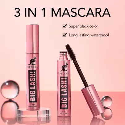 SHEDOES 1pc Cartoon  Mascara, Waterproof Thick Lengthening Curling Long-Lasting 4D Mascara