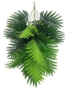 1 pieza Árbol artificial de palma de coco tropical de 80 cm con 18/21 hojas, planta decorativa verde para interiores, decoración del hogar, regalo del Día de los Enamorados