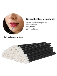 Bộ 500 Dùng Một Lần Cọ Môi Cọ Trang Điểm Son Môi Bóng Hoa Dây Applicator Dụng Cụ Trang Điểm Bộ Dụng Cụ Làm Đẹp - màu đen - Xem 11