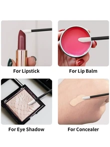 Bộ 500 Dùng Một Lần Cọ Môi Cọ Trang Điểm Son Môi Bóng Hoa Dây Applicator Dụng Cụ Trang Điểm Bộ Dụng Cụ Làm Đẹp - màu đen - Xem 4