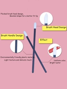 Bộ 500 Dùng Một Lần Cọ Môi Cọ Trang Điểm Son Môi Bóng Hoa Dây Applicator Dụng Cụ Trang Điểm Bộ Dụng Cụ Làm Đẹp - màu đen - Xem 9