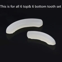 8pcs/6pcs/1pc Teeth Style Wax & Dental Braces Fashion Accessories For Hip Hop & Pop Fans - Clear - View 2