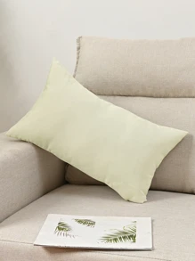 1pc Solid Color Linen Decorative Pillow Cover For Living Room, Bedroom (pillow Core Not Included), Simple Style - Beige - View 5