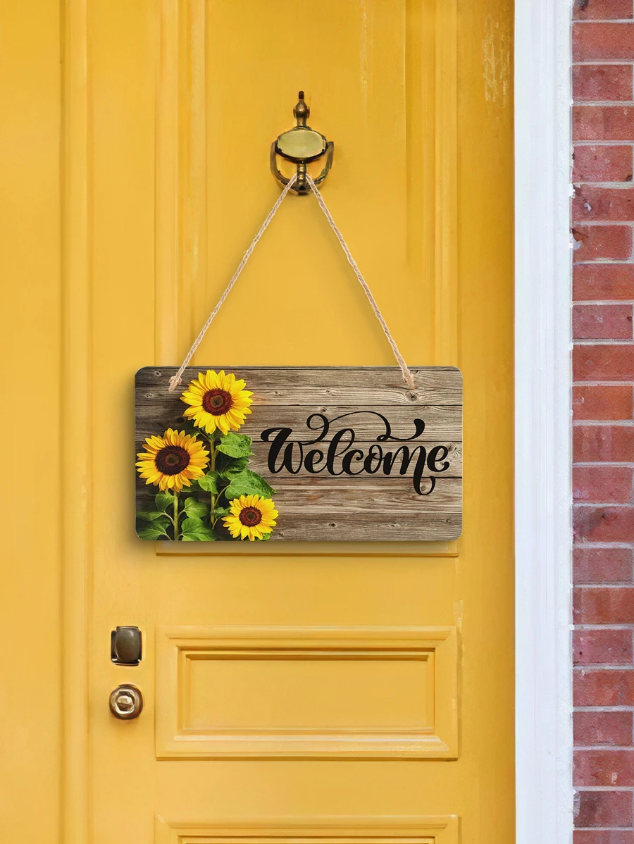 1 pièce Élégant Porte-manteau en bois tournesol, convient pour la décoration de la chambre, du porche, de la cour, de la maison, de la pièce, du mur, pour un anniversaire ou une remise de diplôme - Multicolore - Voir 1