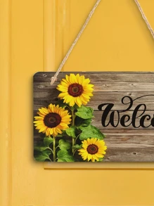 1 pièce Élégant Porte-manteau en bois tournesol, convient pour la décoration de la chambre, du porche, de la cour, de la maison, de la pièce, du mur, pour un anniversaire ou une remise de diplôme - Multicolore - Voir 6