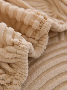 1入組素色絲絨提花彈性寵物毛髮抵抗沙發墊套適用於四季 - 米色 - 查看 8