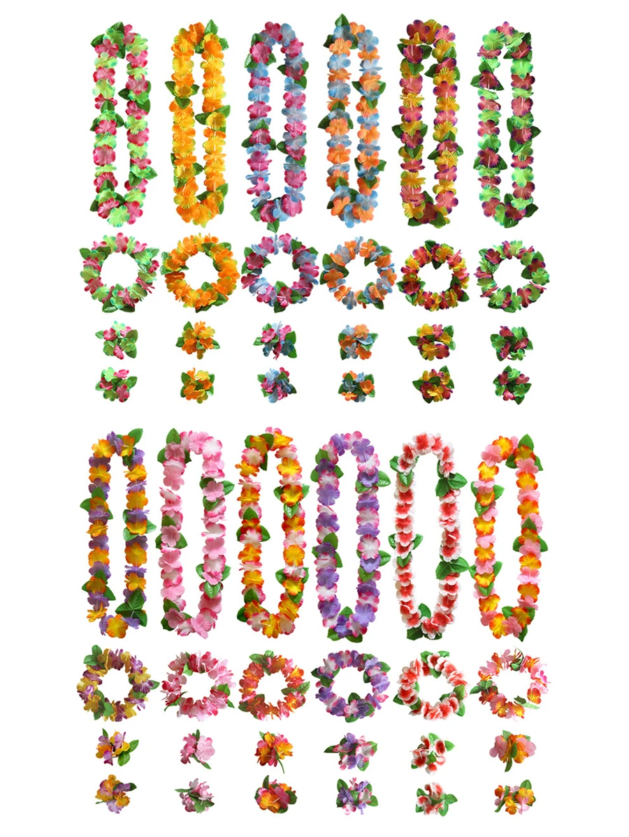 1pc 12-color Petal Hawaii Lei - Blue - View 1
