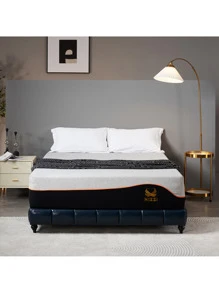 Ovios 12 Inch King Mattress, Medium Firm Hybrid Mattress Cooling Gel Memory Foam Mattress In A Box - Black - View 2