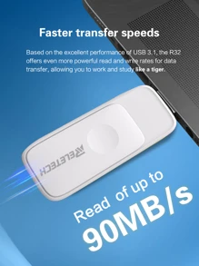 Reletech 1 Máy Tính USB3.1 Ổ Đĩa Flash USB Ổ Đĩa Flash Memory Stick USB Để Lưu Trữ Và Sao Lưu, 32GB/64GB/128GB, Màu Trắng - trắng - Xem 2