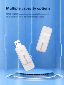 Reletech 1 Máy Tính USB3.1 Ổ Đĩa Flash USB Ổ Đĩa Flash Memory Stick USB Để Lưu Trữ Và Sao Lưu, 32GB/64GB/128GB, Màu Trắng - trắng - Xem 5