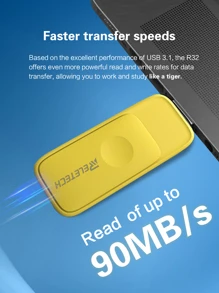 Reletech 1pc USB3.1 USB Flash Drives Thumb Drives Memory Stick USB Drive for Storage and Backup,32GB/64GB/128GB,Yellow - Yellow - View 2