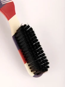 Bàn chải râu đa chức năng, Bàn chải râu hai đầu bằng nhựa màu rắn Bàn chải làm sạch kết cấu Lược chải tóc - Nhiều màu - Xem 6