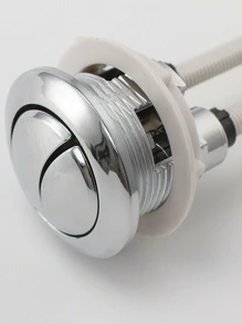 Universal Dual Type Push Toilet Flush Button WC Water Saving - Silver - View 4