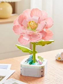 1入組花朵設計塊狀玩具 - 粉色 - 查看 1