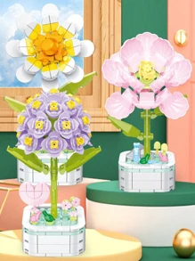 1入組花朵設計塊狀玩具 - 粉色 - 查看 6