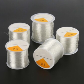 1pc 100m Clear Stretch Elastic Cord Thread Crystal Beading Wire String For Diy Bracelet Jewelry Accessories