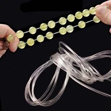 件 100 公尺透明彈性彈性線水晶串珠線繩適用於 Diy 手鍊首飾配件 - 線徑0.05cm - 查看 3