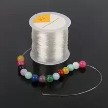 件 100 公尺透明彈性彈性線水晶串珠線繩適用於 Diy 手鍊首飾配件 - 線徑0.05cm - 查看 5