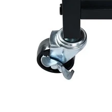 Retro Kitchen Serving Cart and Islands, Rolling Cart with Storage, Bar Carts Serving Tray - 黑色 - 查看 7