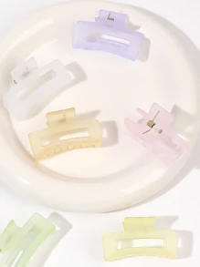 7pcs Rectangle Hair Claw - Multicolor - View 4
