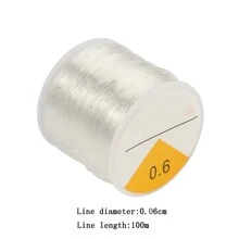 件 100m 透明彈性串珠線繩，適用於 Diy 珠寶製作配件 - 線徑0.06cm - 查看 2