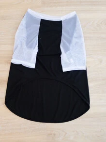 1pc Color Block Pet Tee For Cat And Dog For Summer - Black - View 6