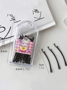 30 piezas Horquilla bobby unicolor - Negro - Ver 2