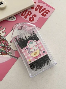 30 piezas Horquilla bobby unicolor - Negro - Ver 3