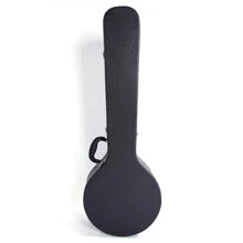 5-String 6-String Microgroove Pattern Leather Wood Banjos Case Black - Black - View 2