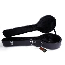 5-String 6-String Microgroove Pattern Leather Wood Banjos Case Black - Black - View 3