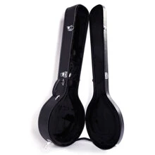 5-String 6-String Microgroove Pattern Leather Wood Banjos Case Black - Black - View 5
