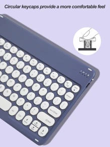 Wireless Keyboard Compatible With iPad - Dusty Purple - View 2