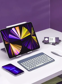 Wireless Keyboard Compatible With iPad - Dusty Purple - View 3