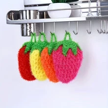 3pcs Strawberry Shaped Cleaning Cloth - Hot Pink - View 5