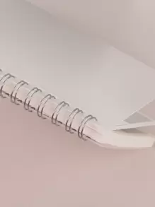 1pc Pp Notebook, Minimalist Semi-Transparent Cover Self-Discipline Check-In Schedule Coil Notebook Back To School - White - View 7