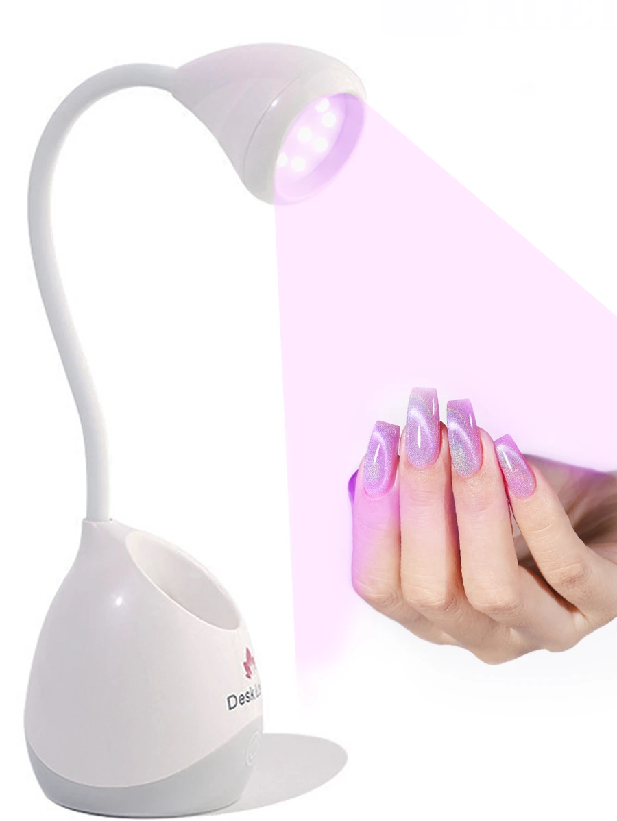1入組 YOKEFELLOW UV LED 充電式無線指甲燈，配有觸摸式開關功能，可用於乾燥凝膠指甲油和美甲工具 - 白色 - 查看 1