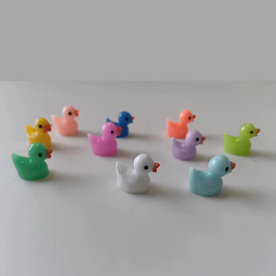 10 piezas Decoración de pato de dibujos animados jardín - Multicolor - Ver 1