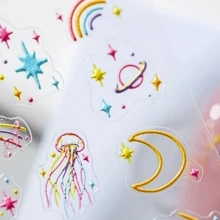 彩虹雲5D情人白雲網紅指甲貼紙裝飾指甲套裝5D指甲貼紙指甲魅力DIY