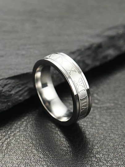 Men Textured Metal Ring For A Stylish Look Gift For Party
